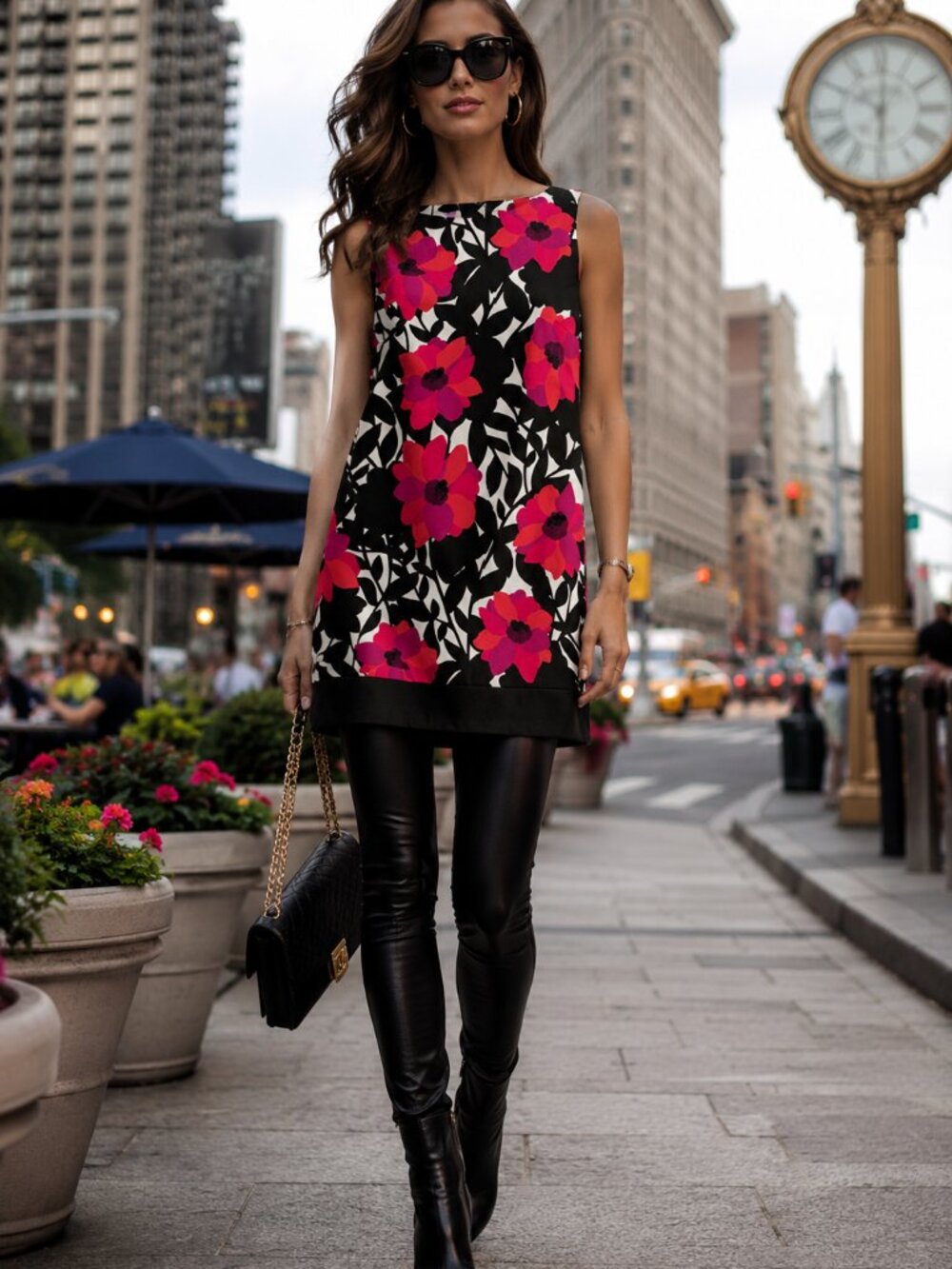 Dress Barn bold Flowered sleeveless Sheath Dress